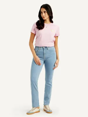 Women's 724 Blue Slim Fit High Rise Jeans LEVI'S