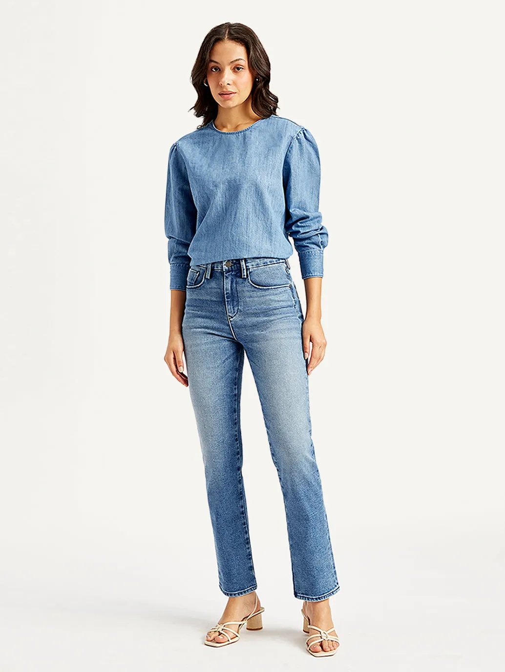 Women's 724 Blue Slim Fit High Rise Jeans LEVI'S