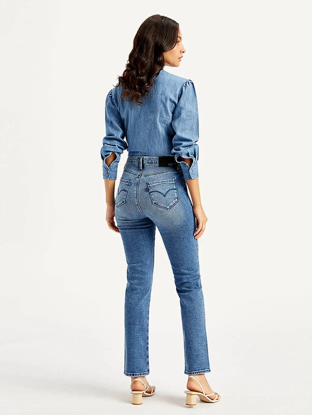 Women's 724 Blue Slim Fit High Rise Jeans LEVI'S