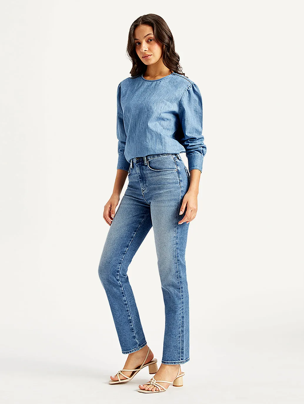 Women's 724 Blue Slim Fit High Rise Jeans LEVI'S