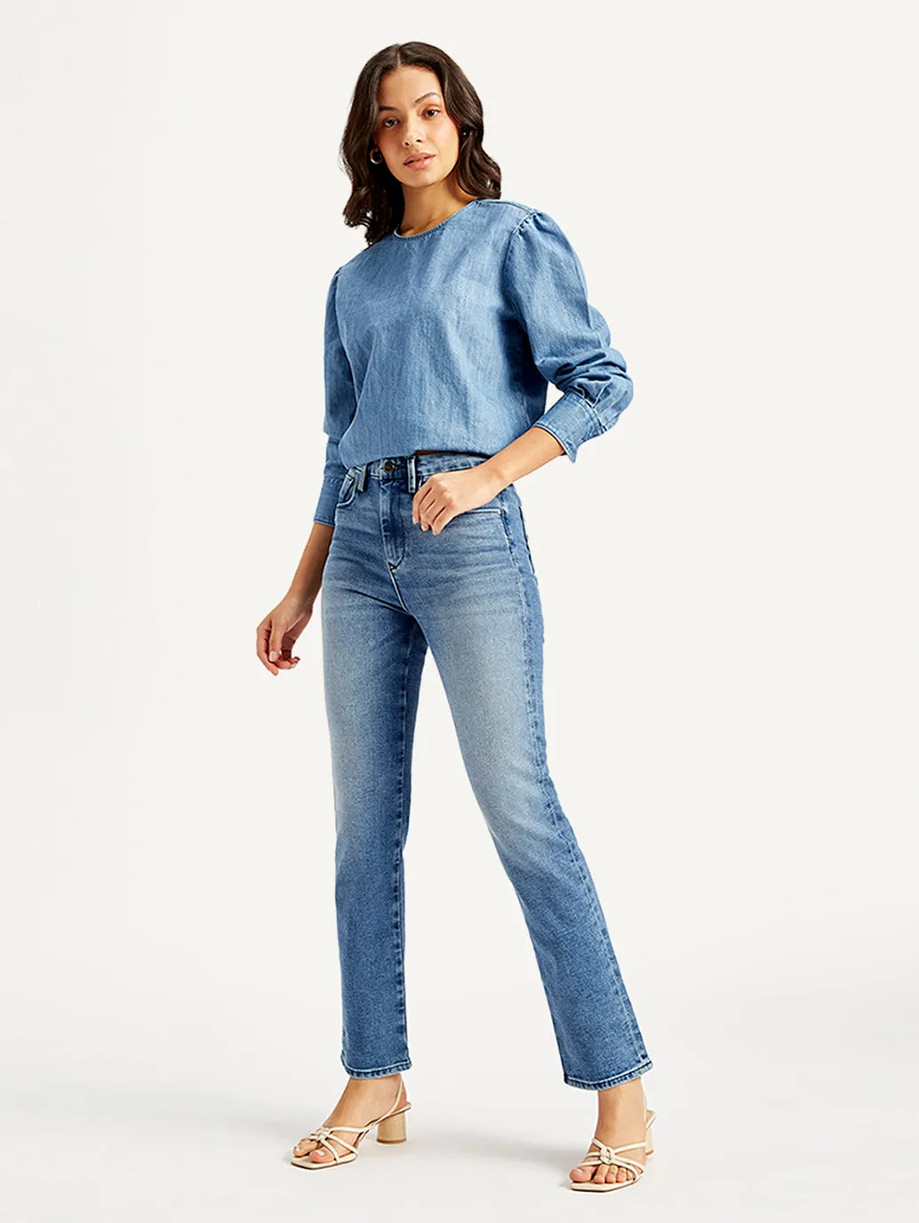 Women's 724 Blue Slim Fit High Rise Jeans LEVI'S