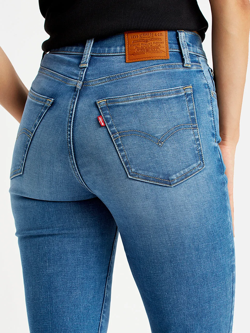 Women's 724 Blue Slim Straight Fit High Rise Jeans LEVI'S