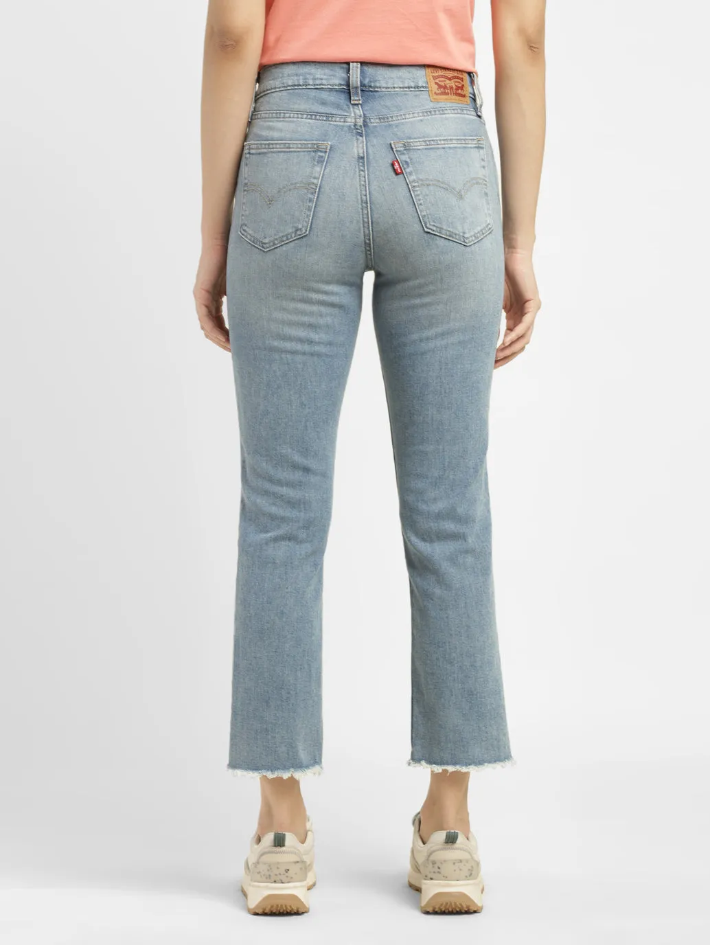 Women's 724 Blue Straight Fit High Rise Jeans LEVI'S