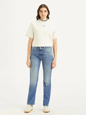 Women's High Rise 724 Straight Fit Blue Jeans LEVI'S