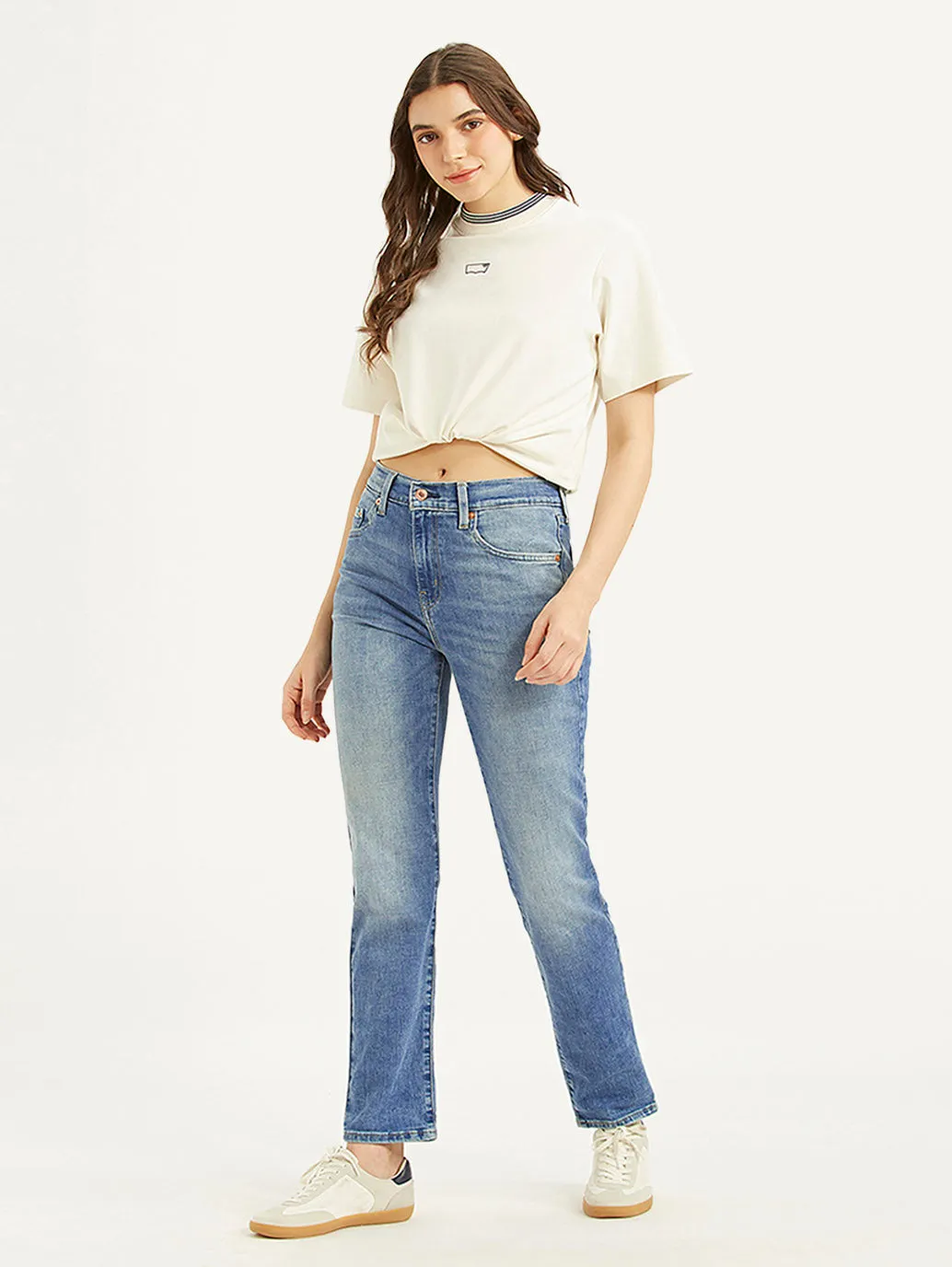 Women's High Rise 724 Straight Fit Blue Jeans LEVI'S