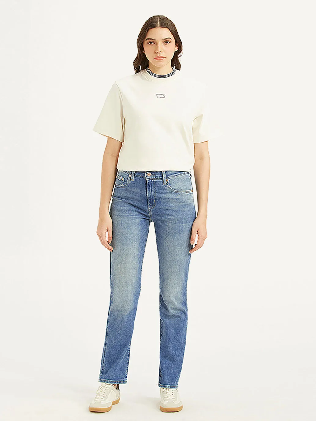 Women's High Rise 724 Straight Fit Blue Jeans LEVI'S