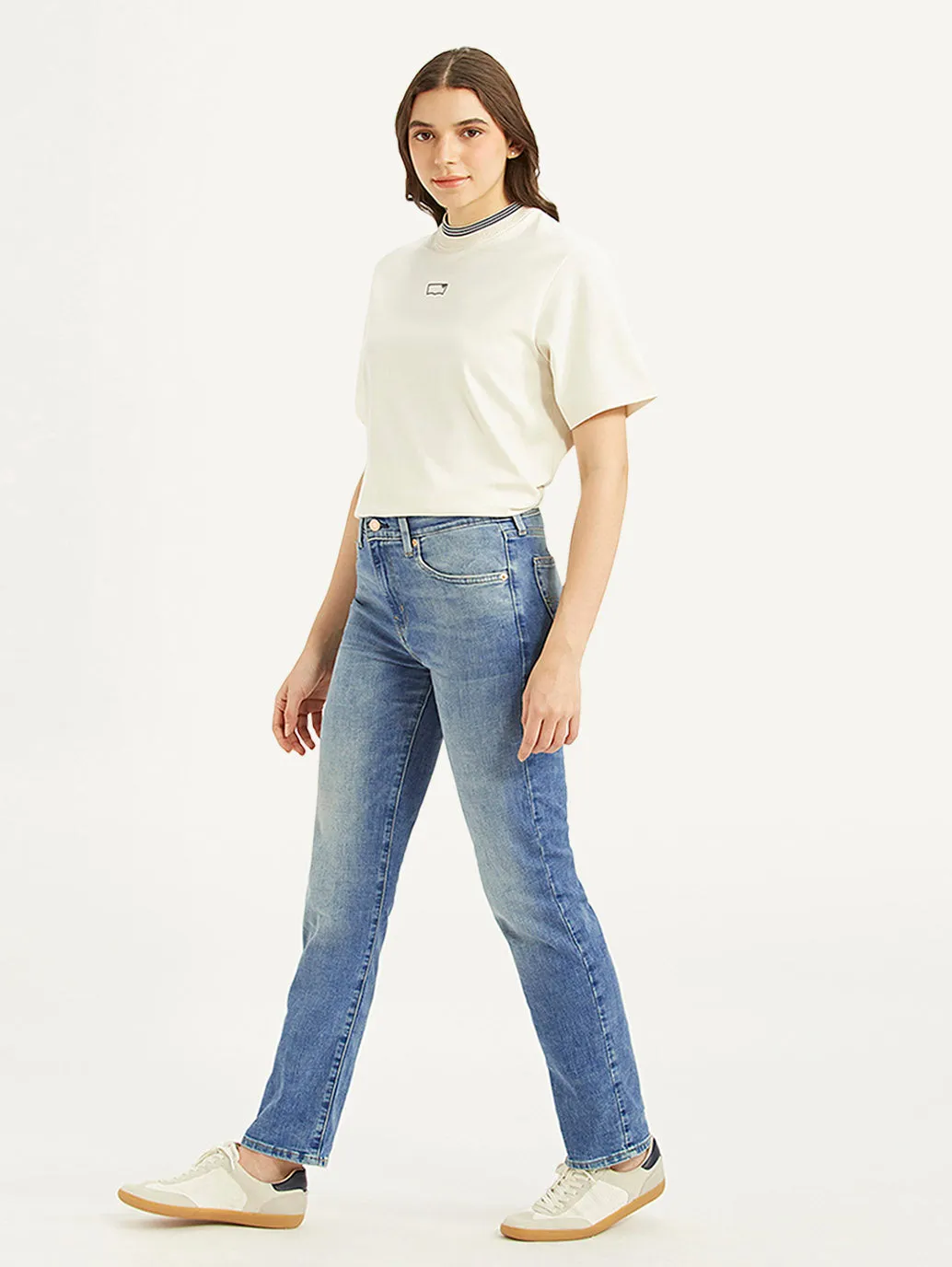 Women's High Rise 724 Straight Fit Blue Jeans LEVI'S