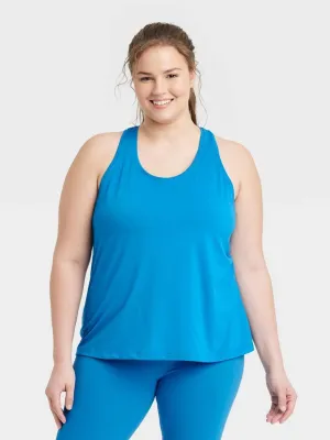 Women's Plain Sports Tank Top,Blue