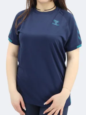 Women's Printed Sports T-Shirt,Navy