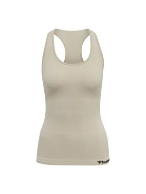 Women's Textured Sports Tank Top,Beige