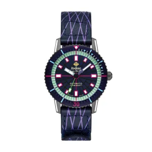 Zodiac Men's Super Sea Wolf Laser Tag Edition Compression Diver Automatic, Gray Stainless Steel Watch